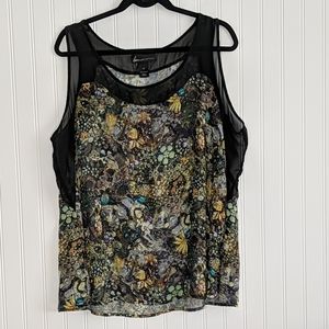 Lane Bryant Sheer Sleeveless Top Size 22